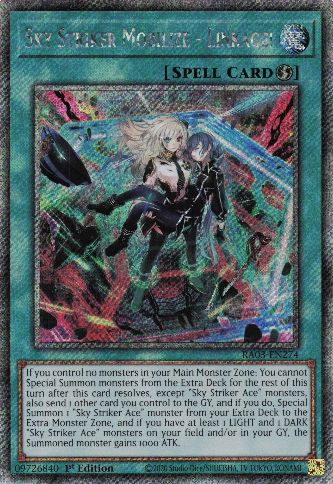 Sky Striker Mobilize - Linkage RA03-EN274 - Quarter Century Secret Rare -