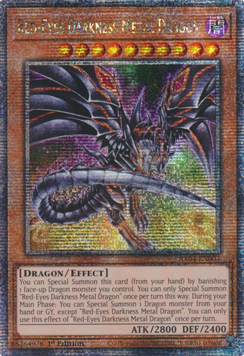 RA04-EN003 - Red-Eyes Darkness Metal Dragon - Quarter Century Secret Rare - - Quarter Century Stampede