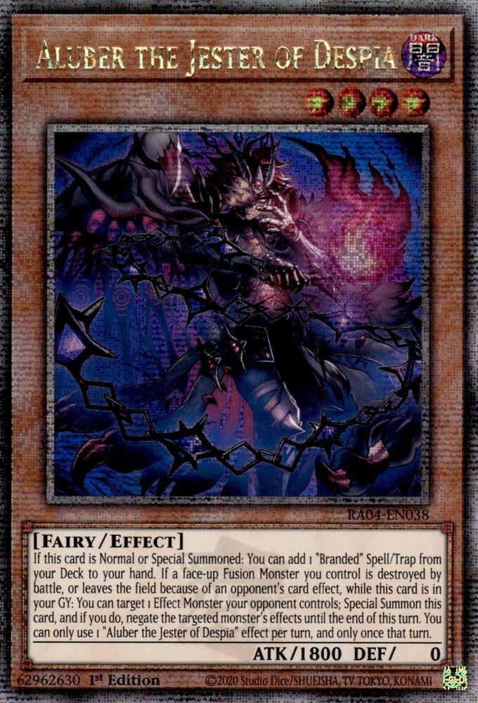 RA04-EN038 - Aluber The Jester Of Despia - Quarter Century Secret Rare - - Quarter Century Stampede