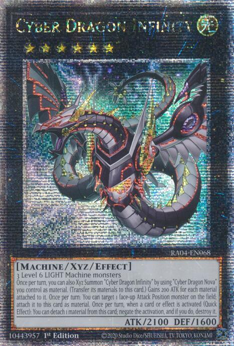 RA04-EN068 - Cyber Dragon Infinity ( Alternate Art ) - Quarter Century Secret Rare - - Quarter Century Stampede