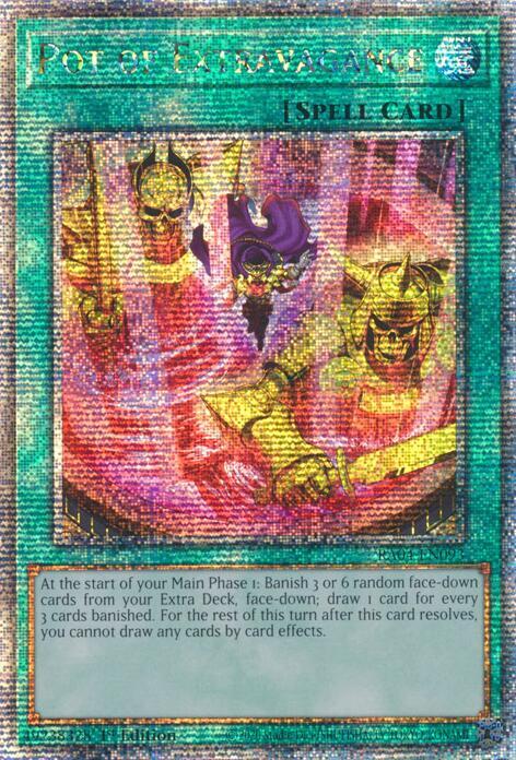 RA04-EN093 - Pot Of Extravagance - Quarter Century Secret Rare - - Quarter Century Stampede