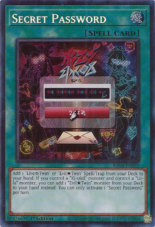 RA04-EN095 - Secret Password - Secret Rare - - Quarter Century Stampede
