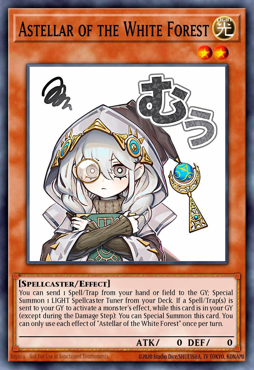 yugioh tech cards RA05-EN100 - Astellar of The White Forest - Starlight Rare
