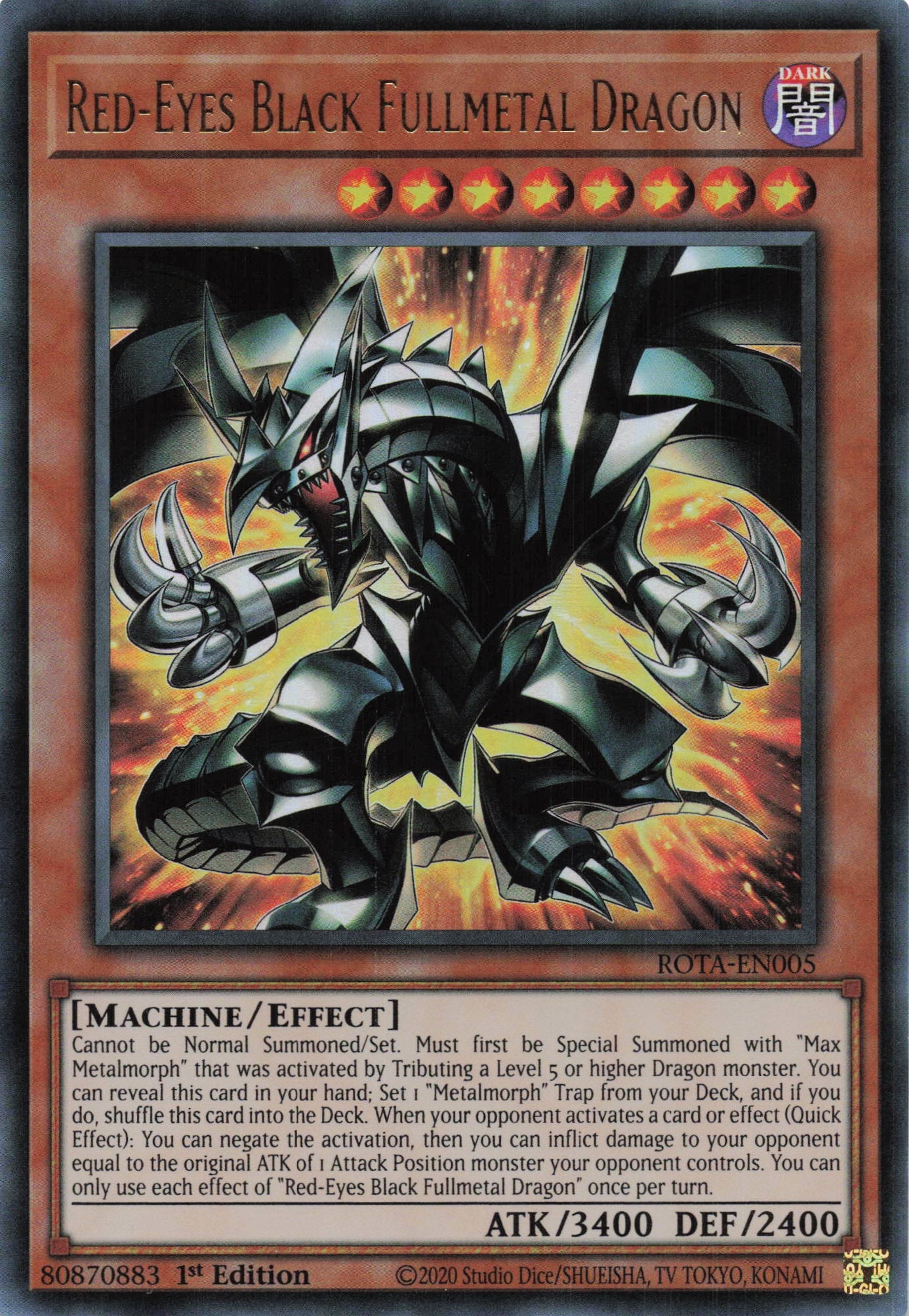 ROTA-EN005 - Red-Eyes Black Fullmetal Dragon - Ultra Rare - - Rage of ROTA-EN005 - Red-Eyes Black Fullmetal Dragon - Ultra Rare - - Rage of
