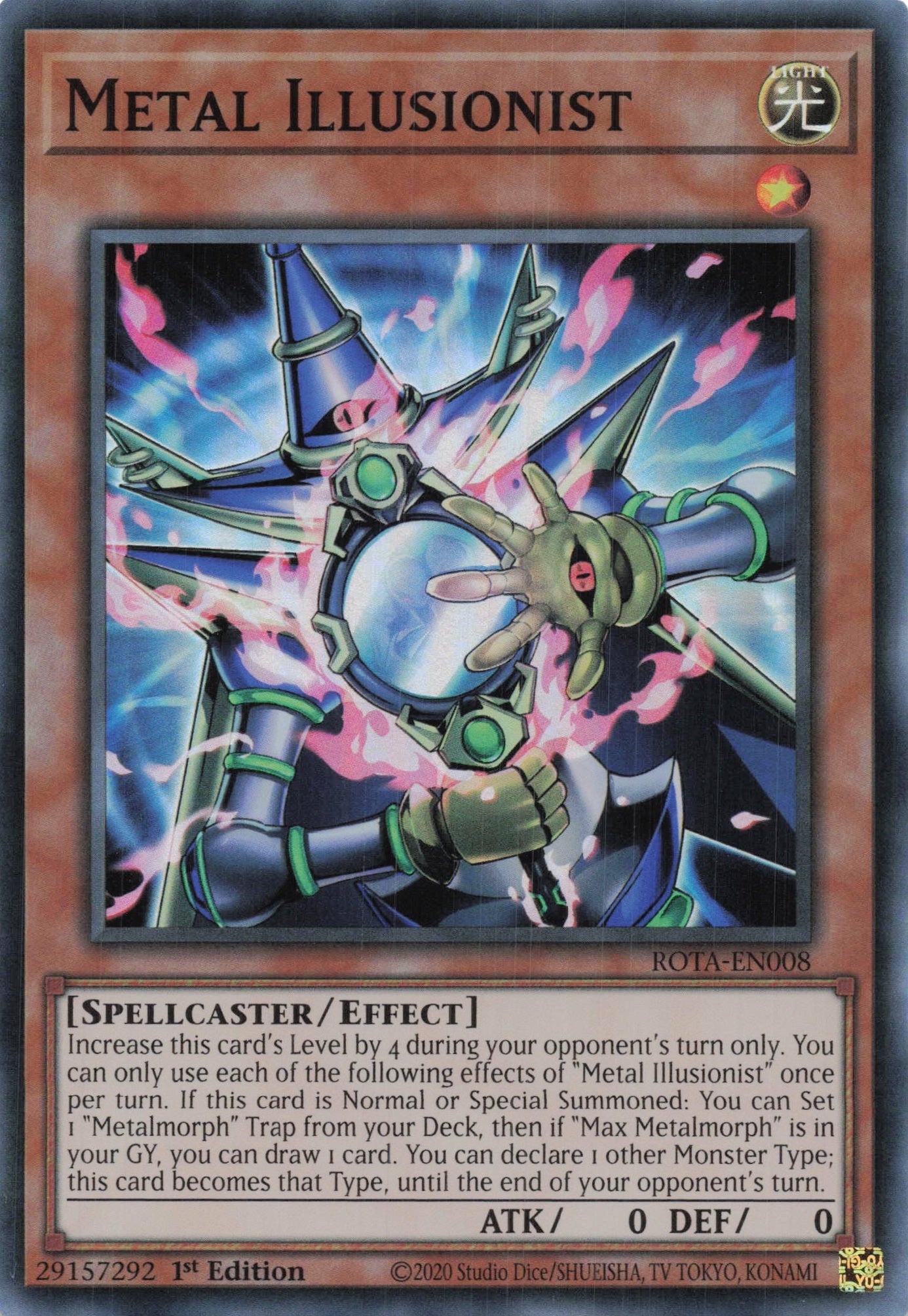 yugioh rota card ROTA-EN008 - Metal Illusionist - Super Rare