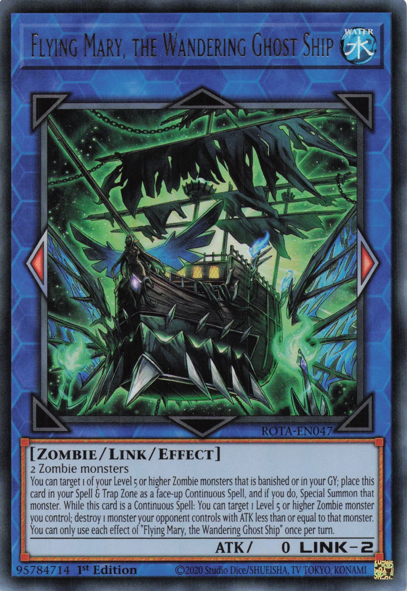 ROTA-EN047 - Flying Mary, the Wandering Ghost Ship - Ultra Rare - - Rage of The Abyss