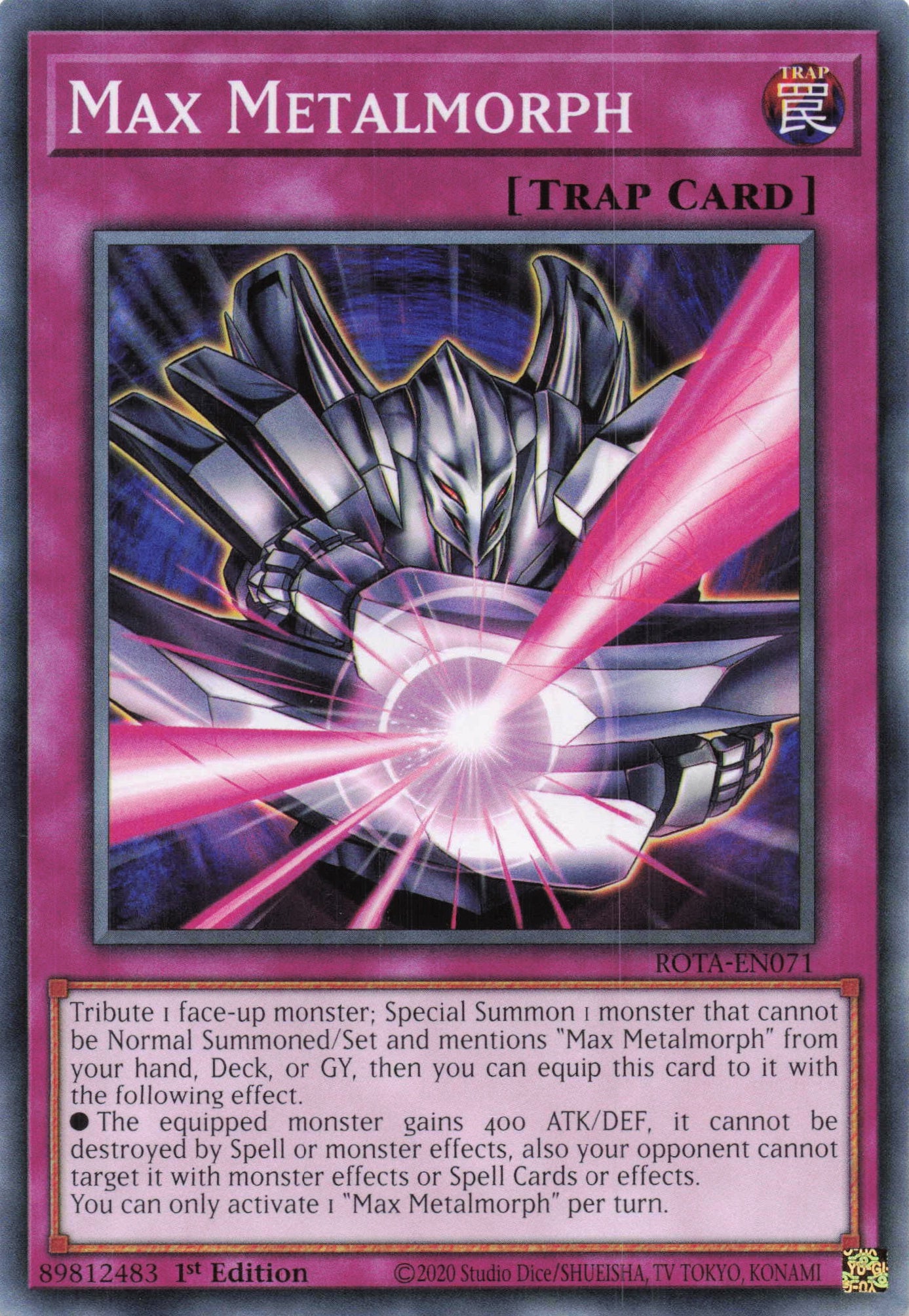 yugioh cannot be targeted by card effects ROTA-EN071 - Max Metalmorph - Common
