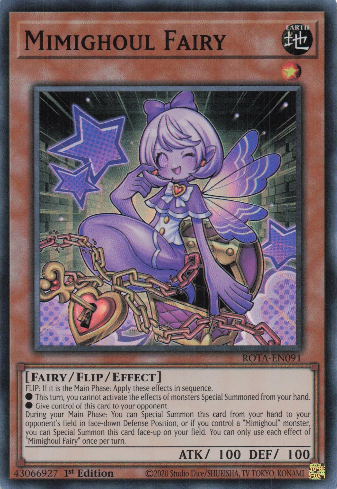 yugioh new fairy cards ROTA-EN091 - Mimighoul Fairy - Super Rare