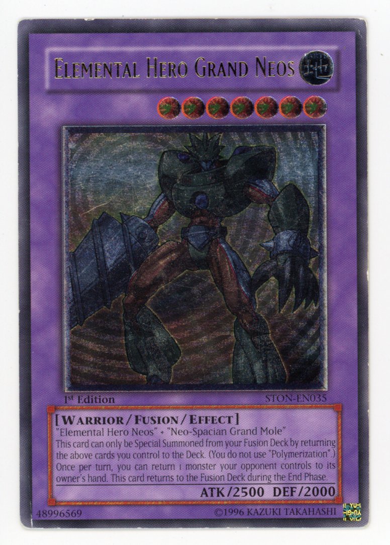 STON-EN035 - Elemental HERO Grand Neos - Ultimate Rare - Strike of Neos - 1st Edition - EX