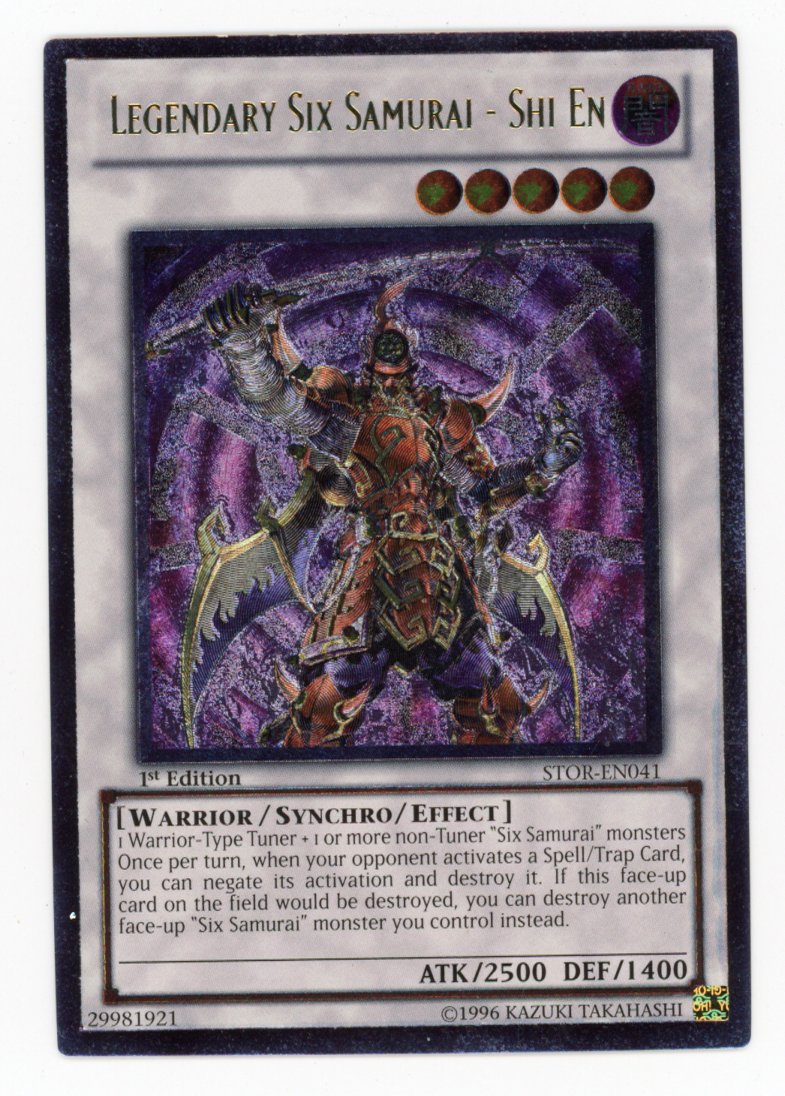 STOR-EN041 - Legendary Six Samurai - Shi En - Ultimate Rare - 1st Edition Storm of Ragnarok LP