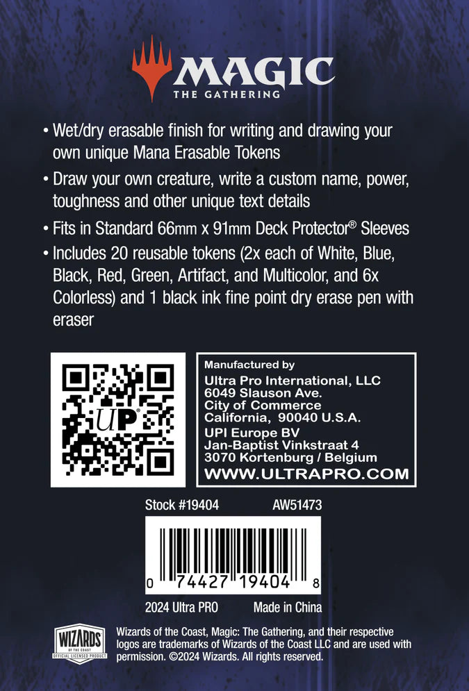 Ultra PRO - Erasable Tokens for Magic, the Gathering