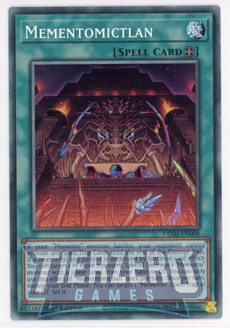 VASM-EN008 - Mementomictlan - Collectors Rare - Field Spell Card - Valiant Smashers