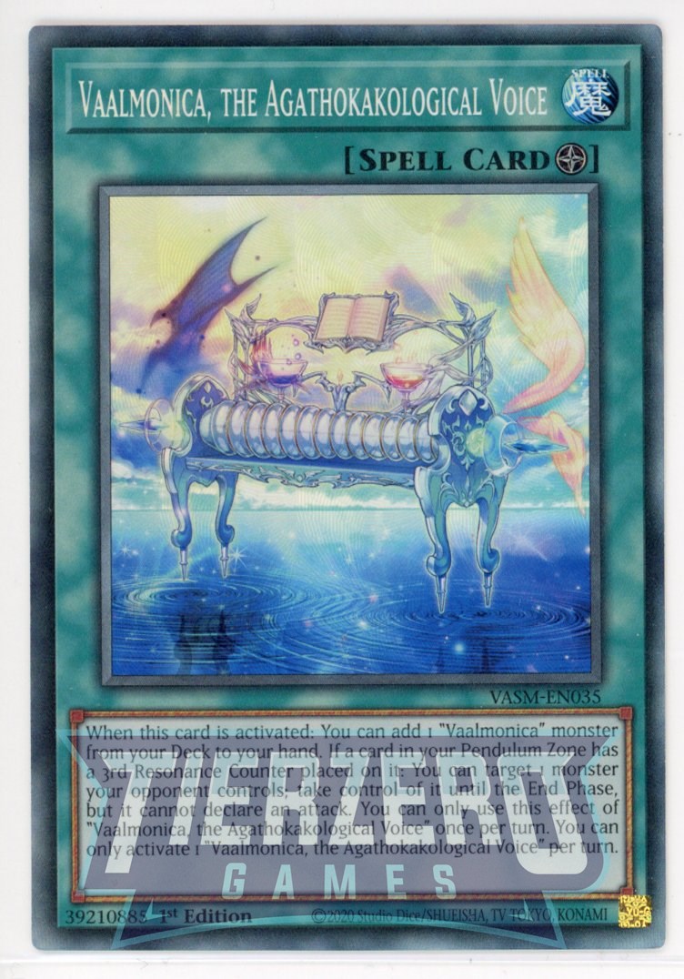 VASM-EN035 - Vaalmonica, the Agathokakological Voice - Collectors Rare - Field Spell Card - Valiant Smashers