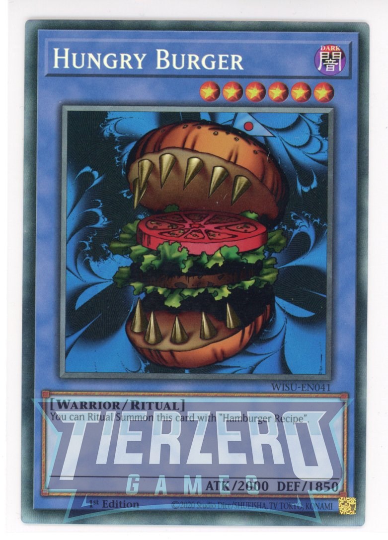 hamburger recipe yugioh card WISU-EN041 - Hungry Burger - Collector's Rare - Ritual Monster