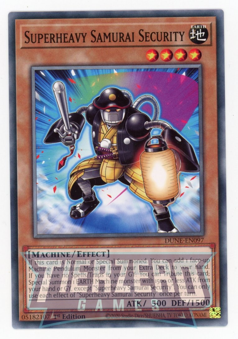 superheavy samurai deck yugioh DUNE-EN097 - Superheavy Samurai Security - Common - Effect Monster