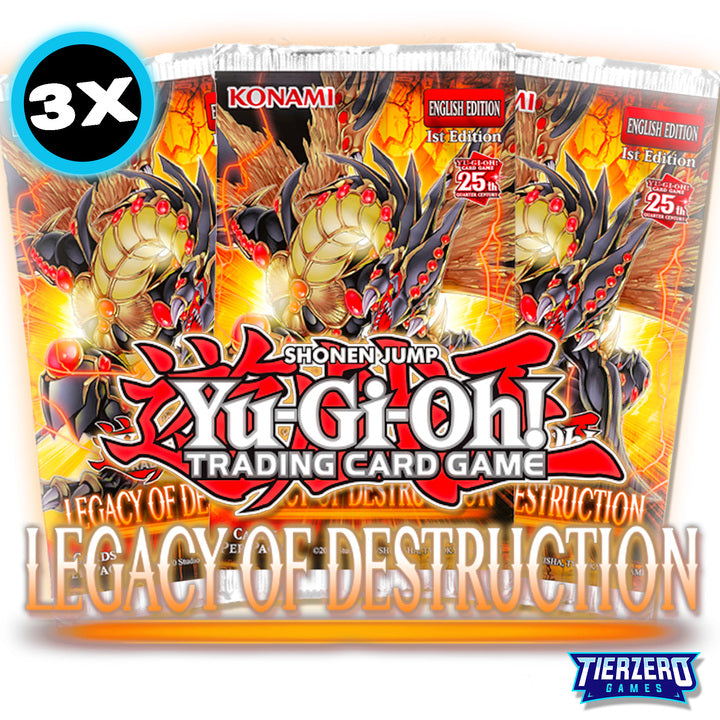 Yugioh Legacy of Destruction Booster Pack 3x Bundle Sealed Yugioh Legacy of Destruction Booster Pack 3x Bundle Sealed