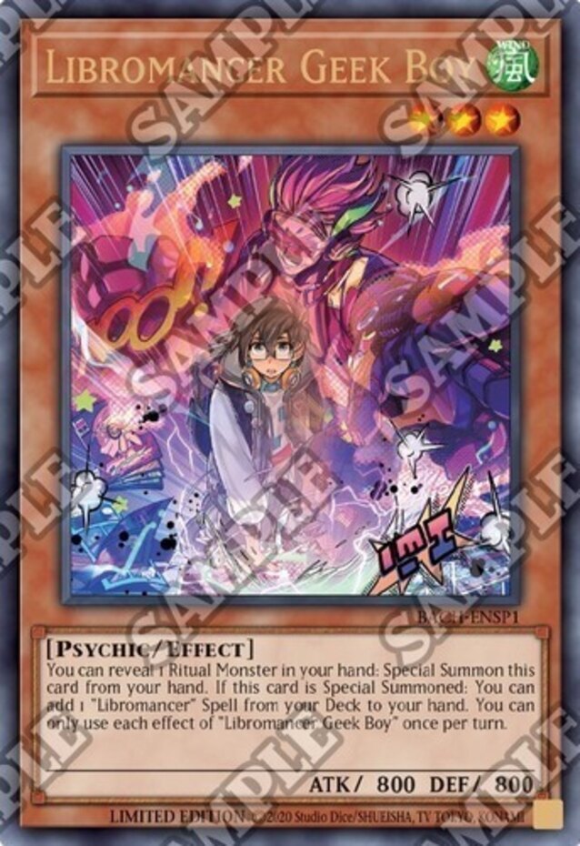 BACH-ENSP1 - Libromancer Geek Boy - Ultra Rare - Effect Monster - Battle of Chaos