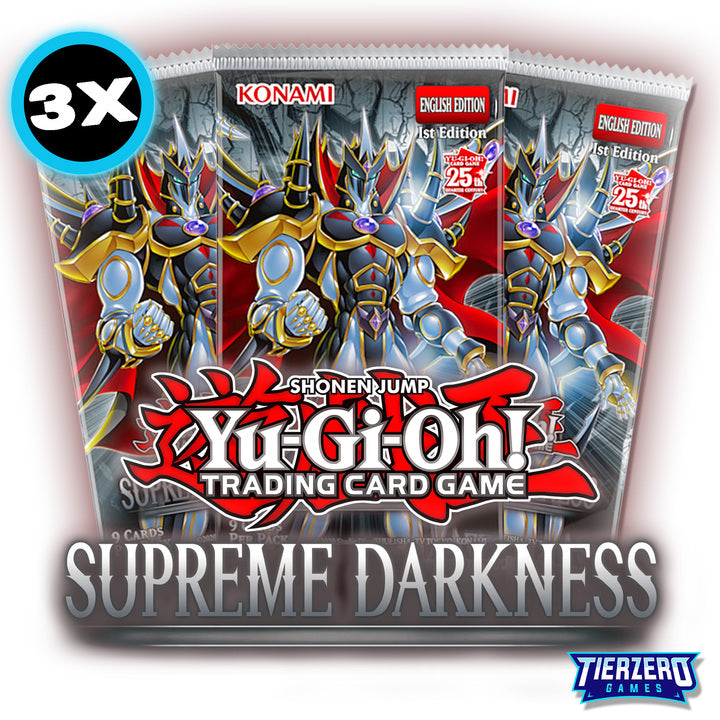 Yugioh Supreme Darkness Booster Pack 3x Bundle Sealed
