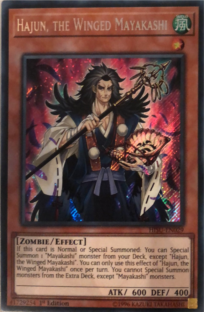 HISU-EN029 - Hajun, the Winged Mayakashi - Secret Rare - Effect Monster - 1st-Edition - Hidden Summoners