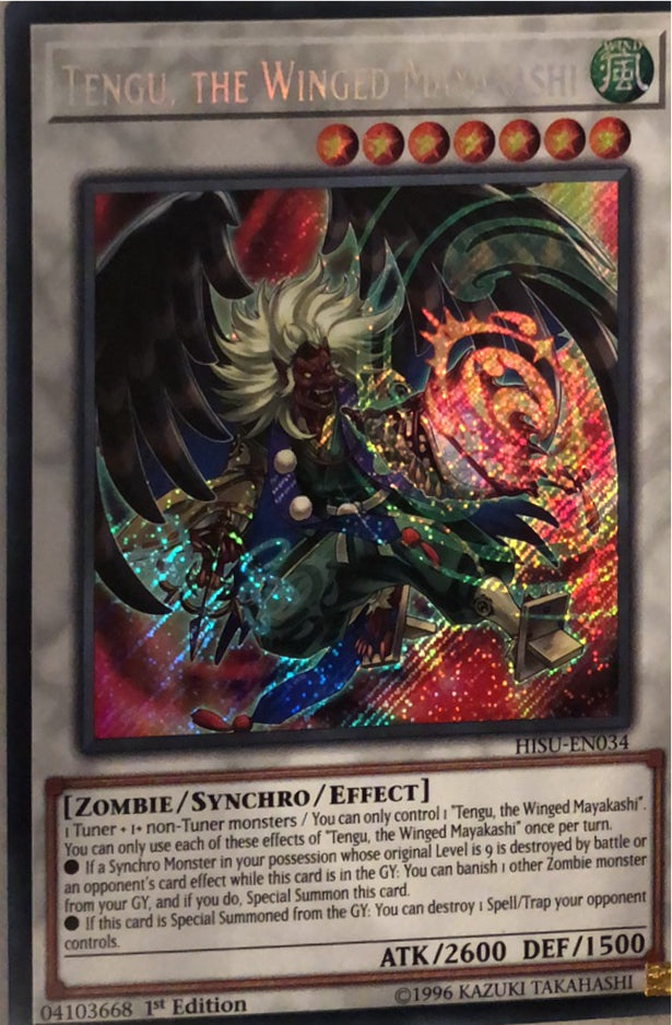 HISU-EN034 - Tengu, The Winged Mayakashi - Secret Rare - Effect Synchro Monster - 1st-Edition - Hidden Summoners
