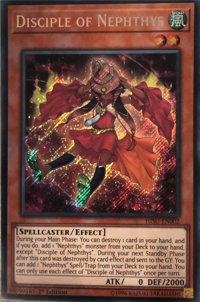 nephthys yugioh deck Yugioh HISU-EN002 - Disciple of Nephthys - Secret Rare - Effect Monster -  1st-Edition