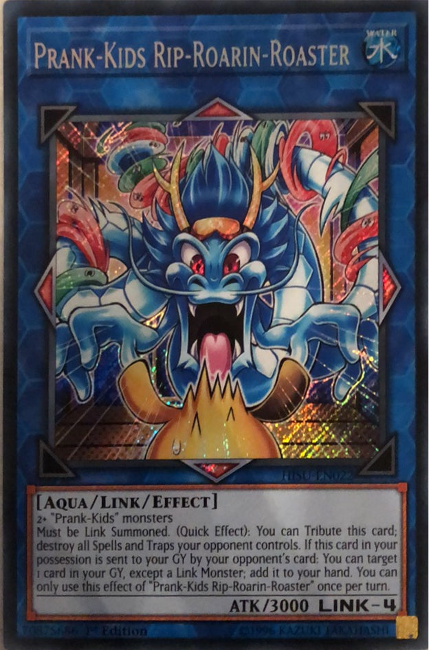 HISU-EN022 - Prank-Kids Rip-Roarin-Roaster - Secret Rare - Effect Link Monster - 1st-Edition - Hidden Summoners