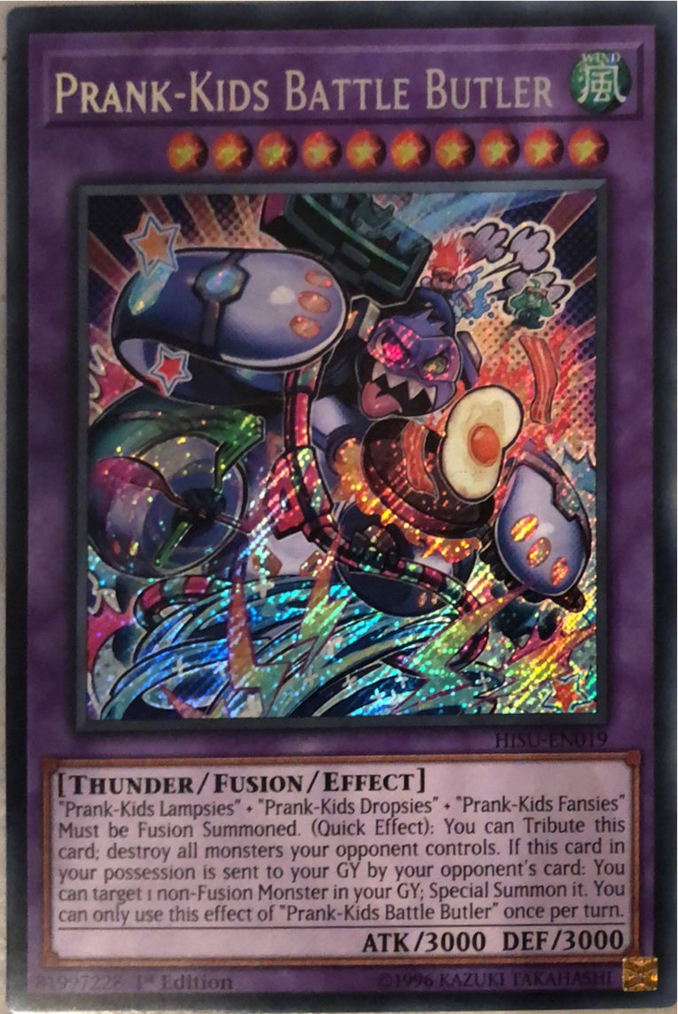 HISU-EN019 - Prank-Kids Battle Butler - Secret Rare - Effect Fusion Monster - 1st-Edition - Hidden Summoners