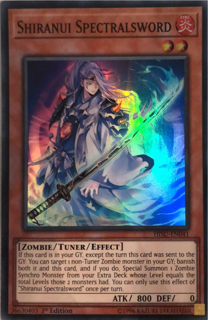 HISU-EN041 - Shiranui Spectralsword - Super Rare - Effect Tuner monster - 1st-Edition - Hidden Summoners