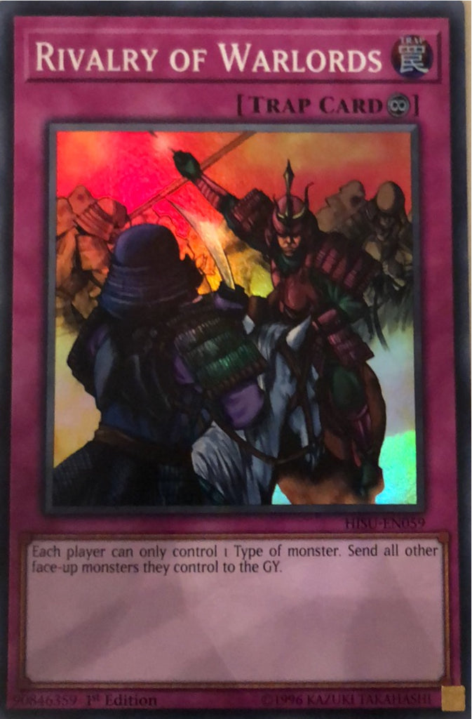 HISU-EN059 - Rivalry of Warlords - Super Rare - Continuous Trap - 1st-Edition - Hidden Summoners
