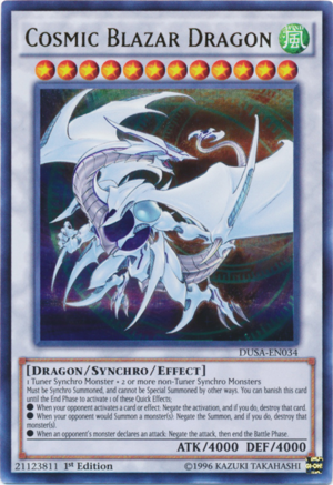 DUSA-EN034 - Cosmic Blazar Dragon - Ultra Rare - Effect Synchro Monster - 1st-Edition - Duelist Saga