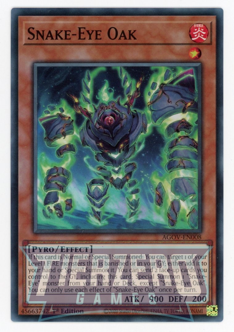 AGOV-EN008 - Snake-Eye Oak - Super Rare - Effect Monster - Age of Over AGOV-EN008 - Snake-Eye Oak - Super Rare - Effect Monster - Age of Over