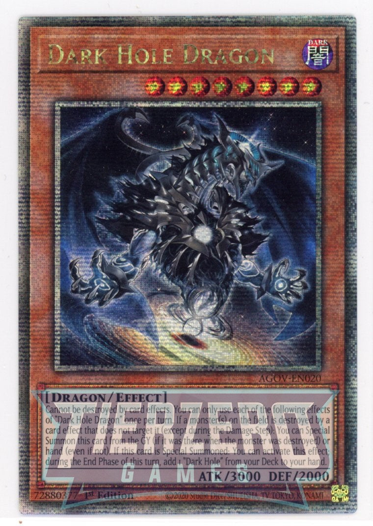 AGOV-EN020 - Dark Hole Dragon - Quarter Century Secret Rare - Effect M AGOV-EN020 - Dark Hole Dragon - Quarter Century Secret Rare - Effect M