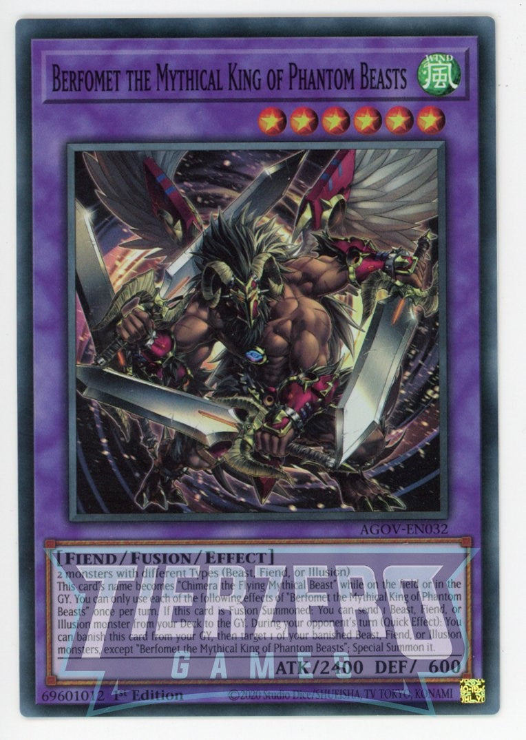 AGOV-EN032 - Berfomet the Mythical King of Phantom Beasts - Super Rare AGOV-EN032 - Berfomet the Mythical King of Phantom Beasts - Super Rare