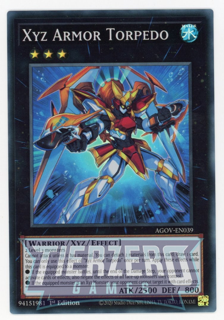 AGOV-EN039 - Xyz Armor Torpedo - Super Rare - Effect Xyz Monster