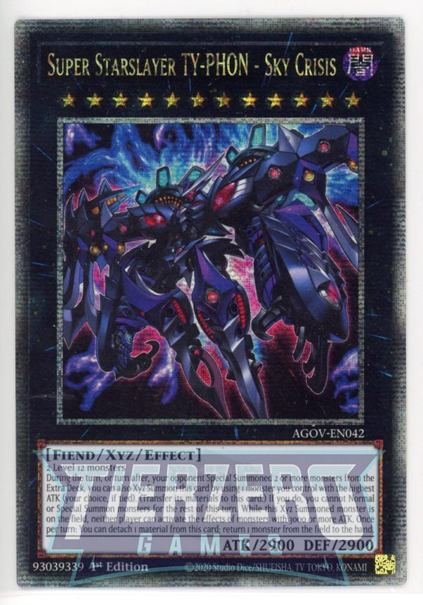 AGOV-EN042 - Super Starslayer TY-PHON - Sky Crisis - Quarter Century Secret Rare - Effect Xyz Monster - Age of Overlord