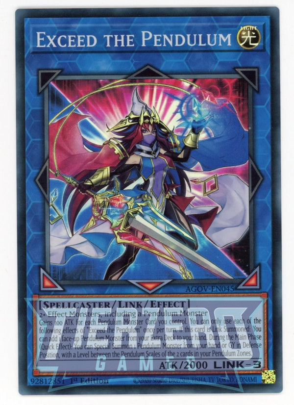 AGOV-EN045 - Exceed the Pendulum - Super Rare - Effect Link Monster - Age of Overlord