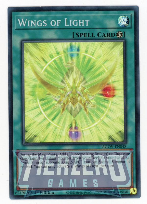 AGOV-EN048 - Wings of Light - Super Rare - Quick-Play Spell - Age of Overlord