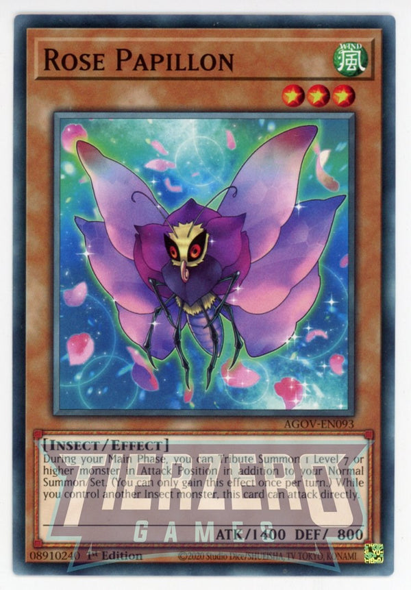 AGOV-EN093 - Rose Papillon - Common - Effect Monster - Age of Overlord