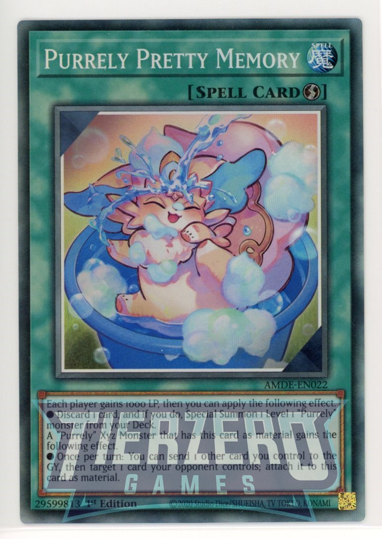 AMDE-EN022 - Purrely Pretty Memory - Collector's Rare - Quick-Play Spe AMDE-EN022 - Purrely Pretty Memory - Collector's Rare - Quick-Play Spe