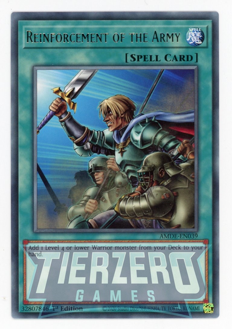 AMDE-EN039 - Reinforcement of the Army - Rare - Normal Spell - Amazing AMDE-EN039 - Reinforcement of the Army - Rare - Normal Spell - Amazing