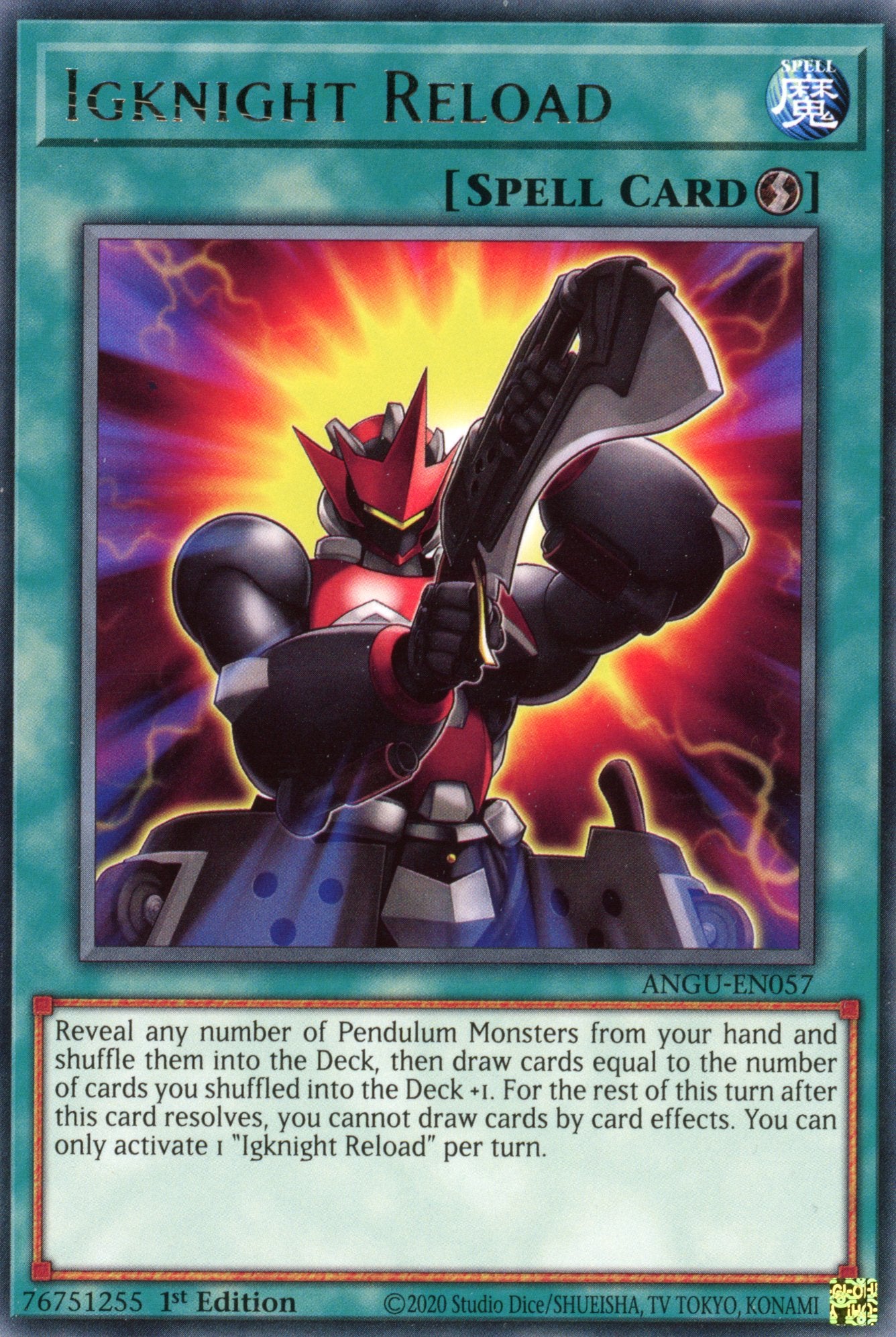 yugioh ancient guardians cards ANGU-EN057 - Igknight Reload - Rare - Quick-Play Spell