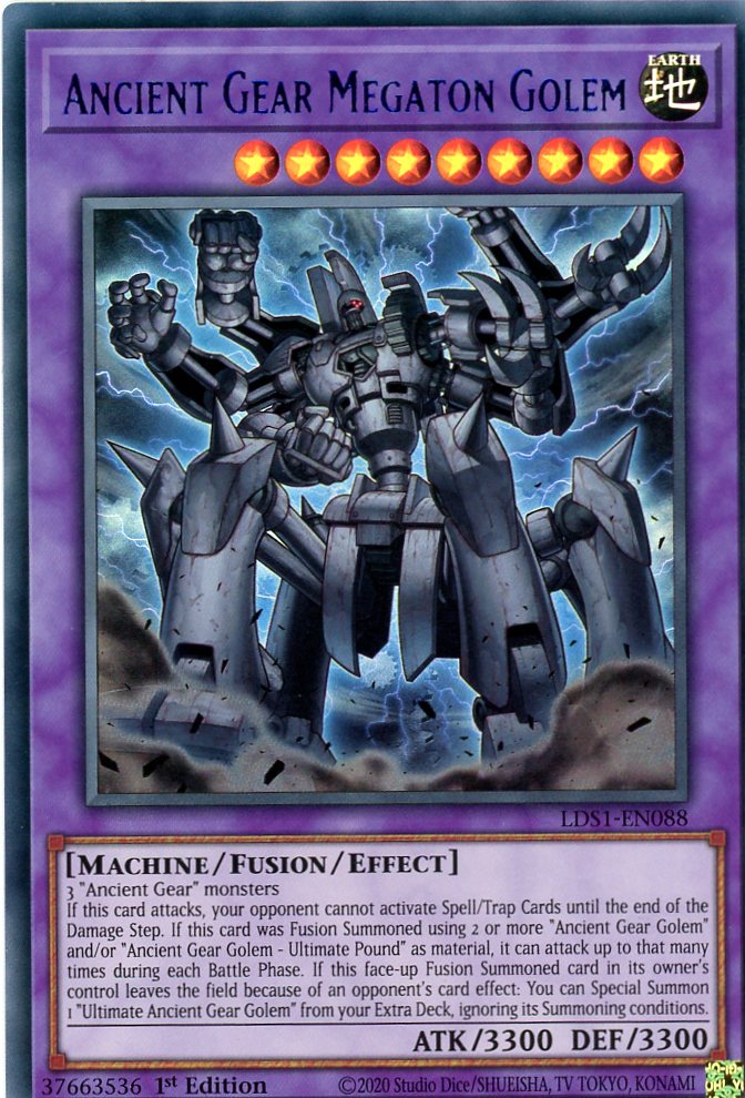 golem gear LDS1-EN088 - Ancient Gear Megaton Golem - Blue Ultra Rare