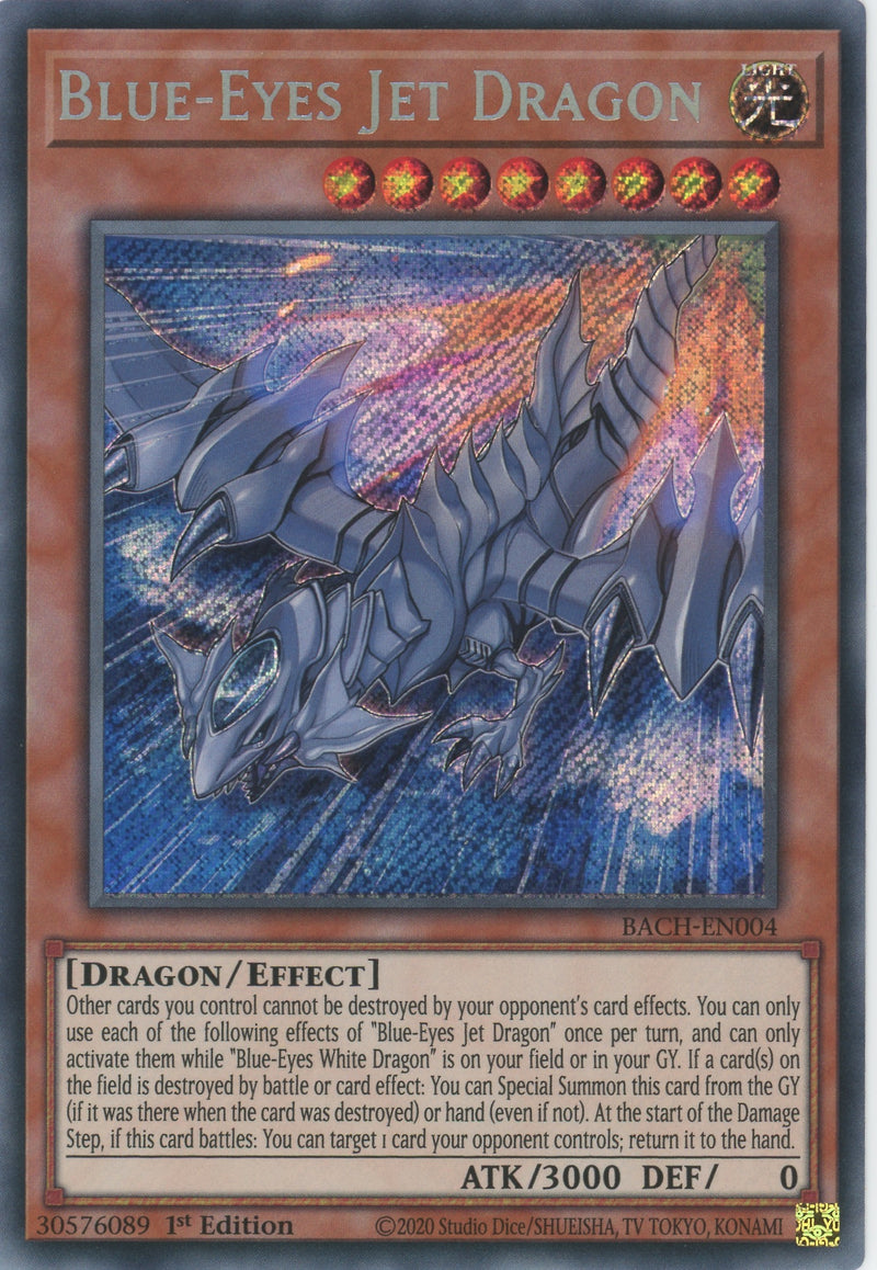 BACH-EN004 - Blue-Eyes Jet Dragon - Secret Rare - Effect Monster - Battle of Chaos