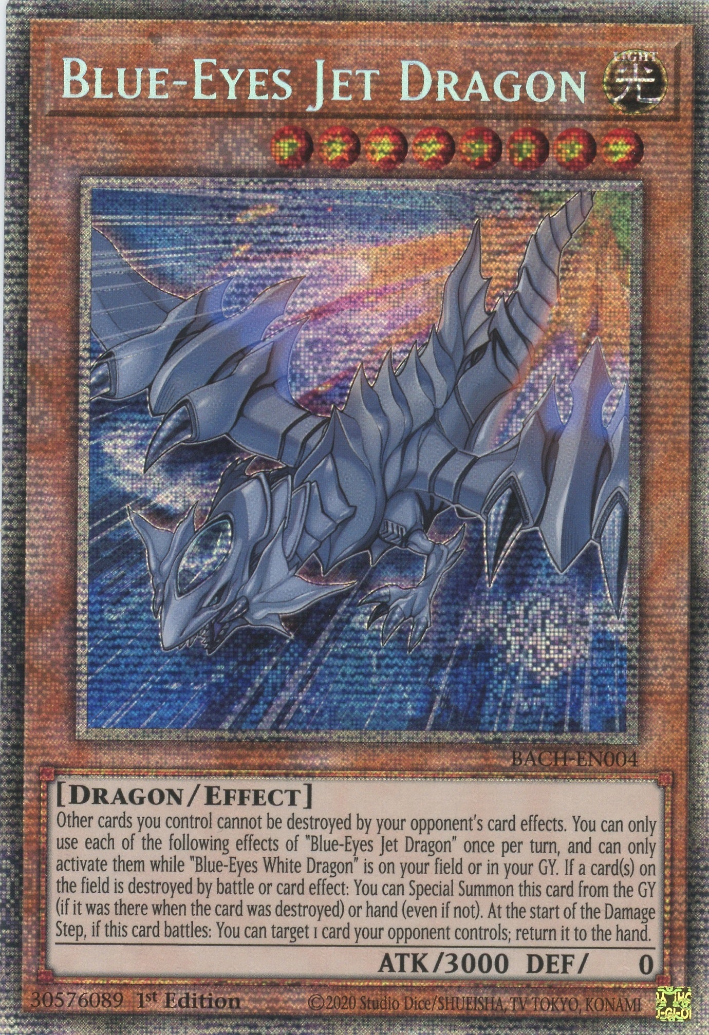 BACH-EN004 - Blue-Eyes Jet Dragon - Starlight Rare - Effect Monster -