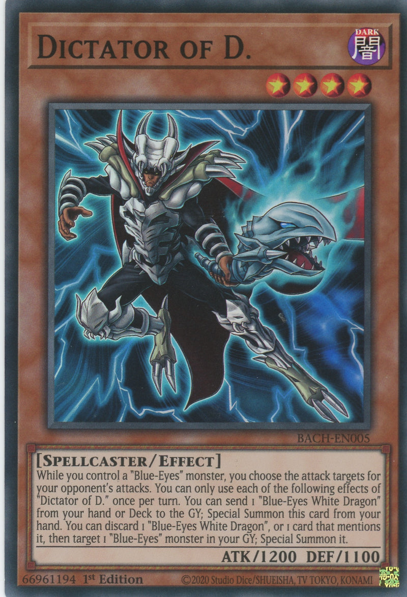 BACH-EN005 - Dictator of D. - Super Rare - Effect Monster - Battle of Chaos
