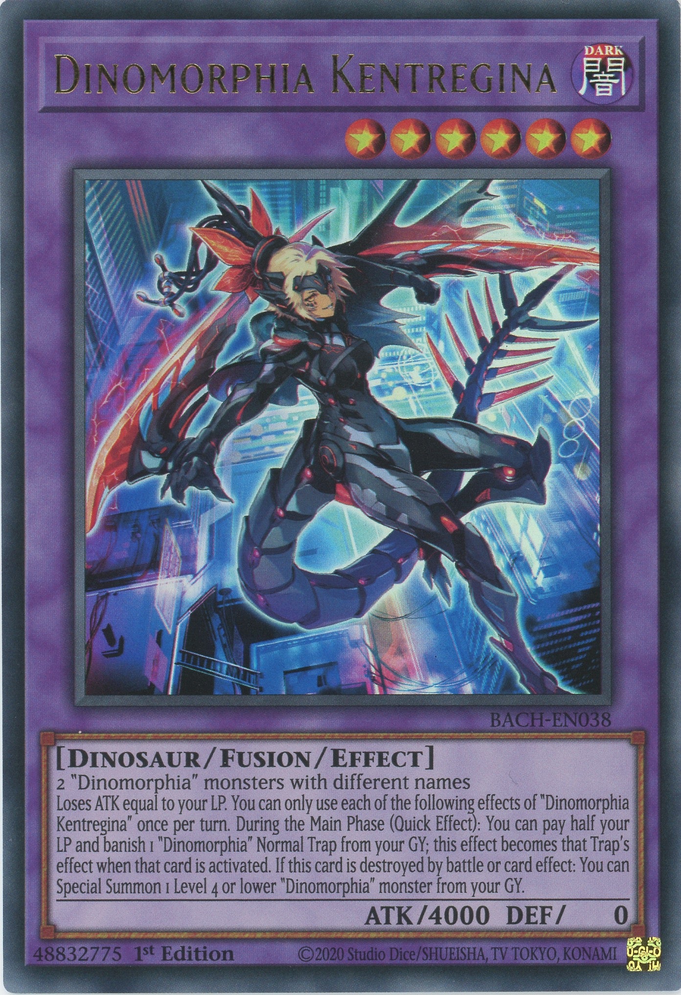 yugioh dinomorphia cards BACH-EN038 - Dinomorphia Kentregina - Ultra Rare