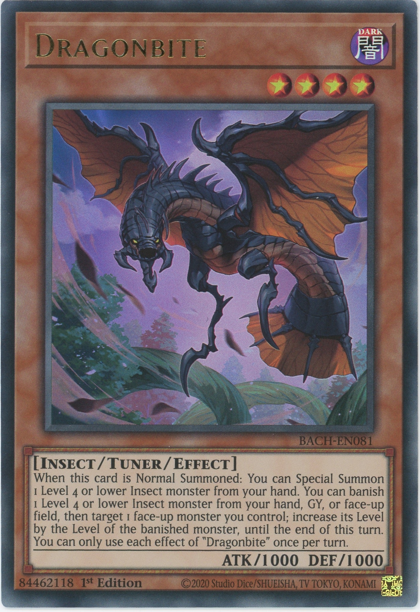 tuner dragon monsters BACH-EN081 - Dragonbite - Ultra Rare - Effect Tuner monster