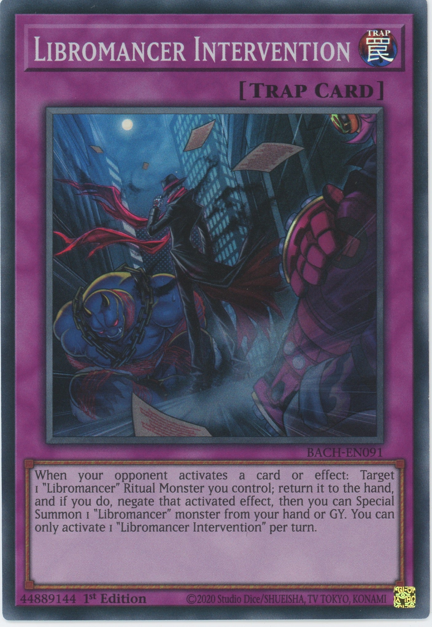 libromancer yugioh deck BACH-EN091 - Libromancer Intervention - Super Rare - Normal Trap