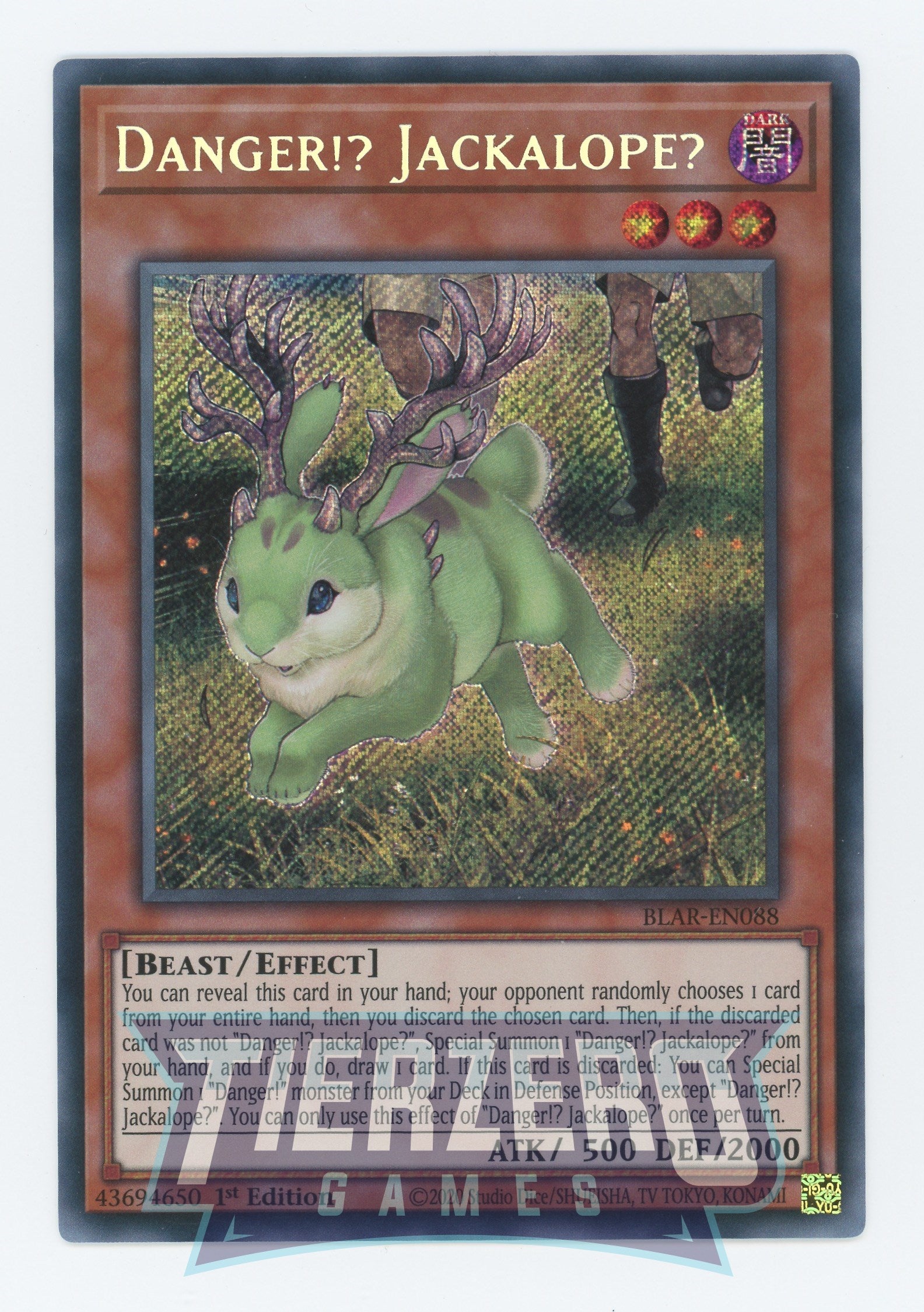 BLAR-EN088 - Danger!? Jackalope? - Secret Rare - Effect Monster - Battles of Legend Armageddon