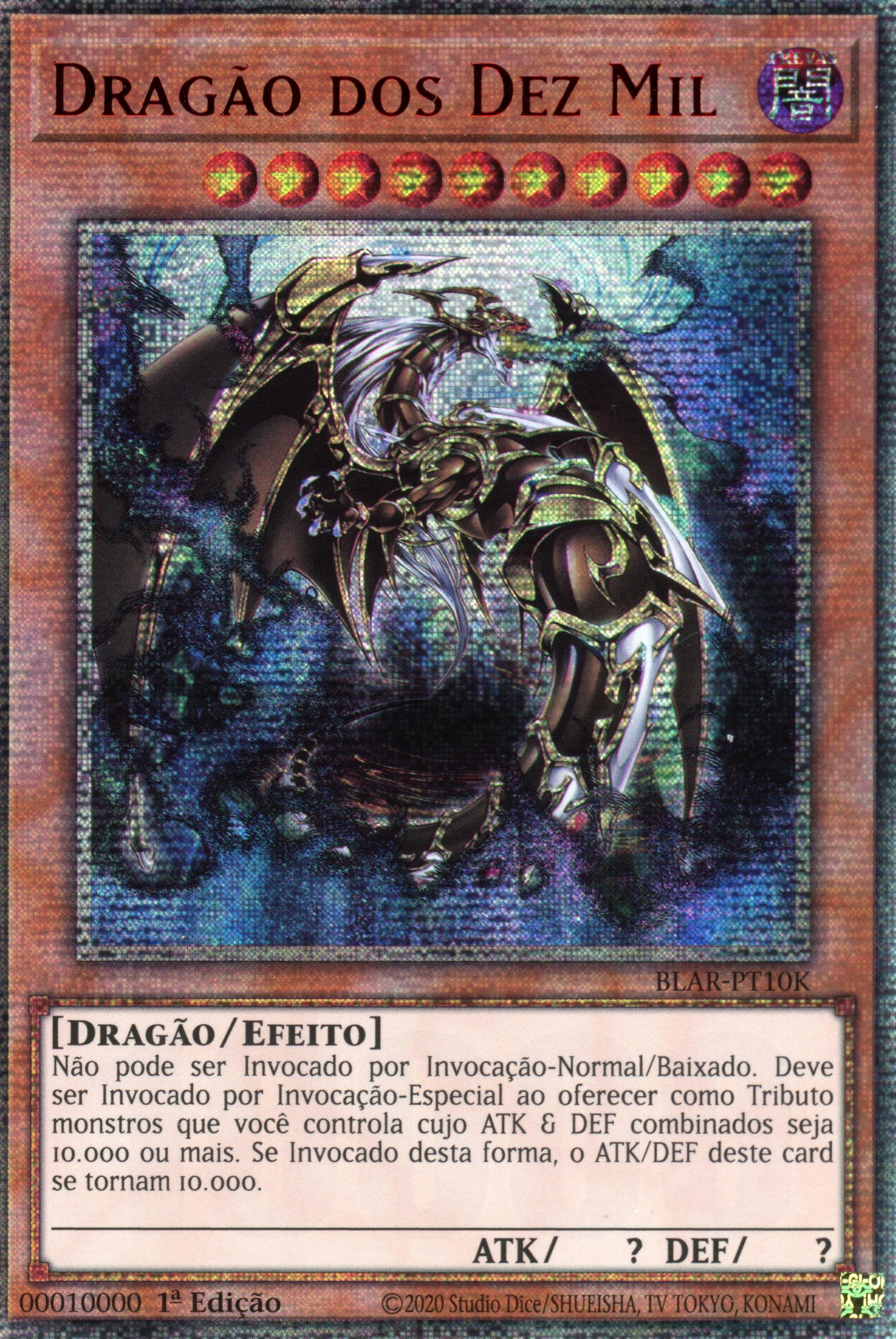 BLAR-PT10K - Ten Thousand Dragon - 10000 Secret Rare - Effect Monster BLAR-PT10K - Ten Thousand Dragon - 10000 Secret Rare - Effect Monster